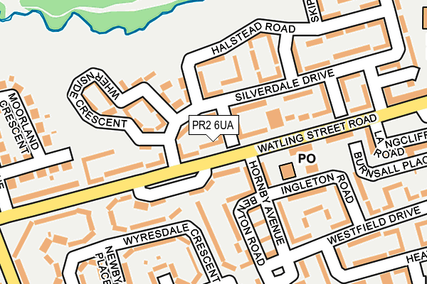 PR2 6UA map - OS OpenMap – Local (Ordnance Survey)
