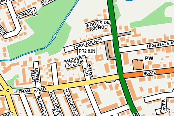 PR2 8JN map - OS OpenMap – Local (Ordnance Survey) PR2 8JN map - OS OpenMap – Local (Ordnance Survey)