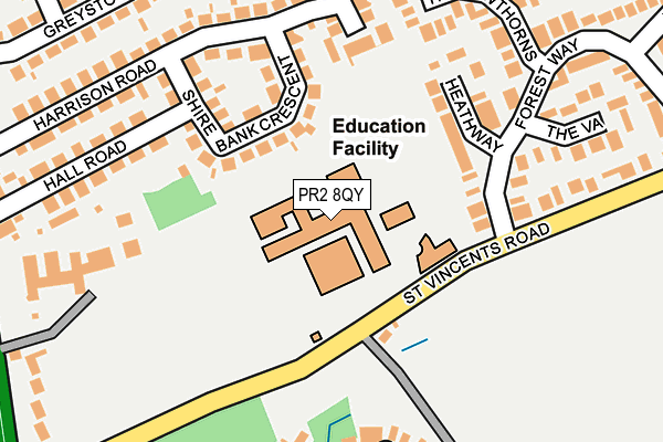 PR2 8QY map - OS OpenMap – Local (Ordnance Survey) PR2 8QY map - OS OpenMap – Local (Ordnance Survey)