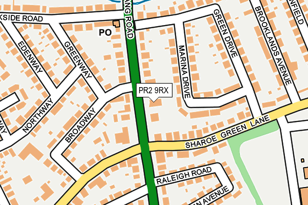 PR2 9RX map - OS OpenMap – Local (Ordnance Survey) PR2 9RX map - OS OpenMap – Local (Ordnance Survey)