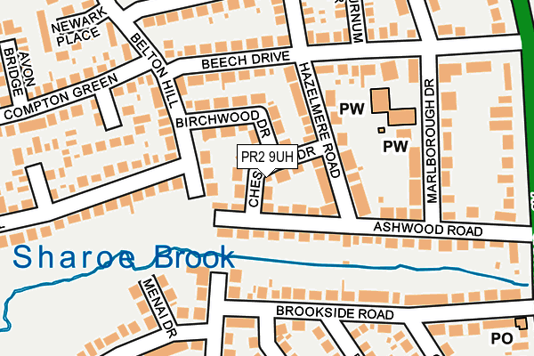 PR2 9UH map - OS OpenMap – Local (Ordnance Survey) PR2 9UH map - OS OpenMap – Local (Ordnance Survey)