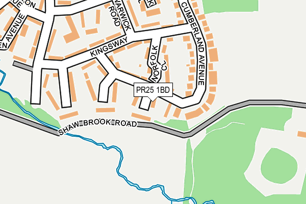 PR25 1BD map - OS OpenMap – Local (Ordnance Survey) PR25 1BD map - OS OpenMap – Local (Ordnance Survey)