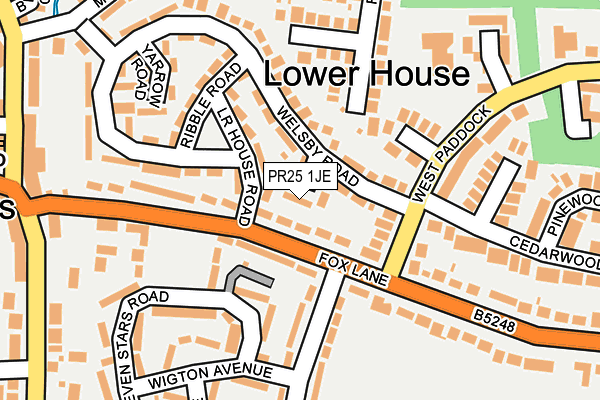PR25 1JE map - OS OpenMap – Local (Ordnance Survey) PR25 1JE map - OS OpenMap – Local (Ordnance Survey)
