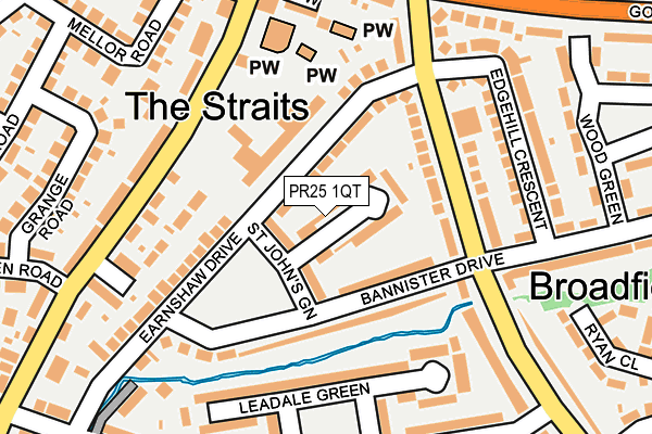 PR25 1QT map - OS OpenMap – Local (Ordnance Survey) PR25 1QT map - OS OpenMap – Local (Ordnance Survey)