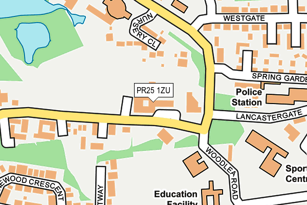 PR25 1ZU map - OS OpenMap – Local (Ordnance Survey) PR25 1ZU map - OS OpenMap – Local (Ordnance Survey)