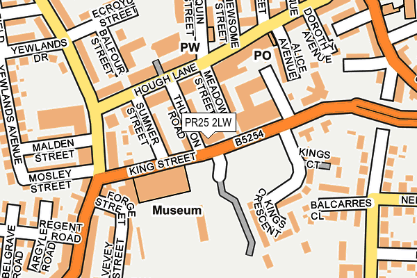 PR25 2LW map - OS OpenMap – Local (Ordnance Survey) PR25 2LW map - OS OpenMap – Local (Ordnance Survey)