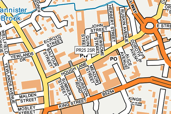 PR25 2SR map - OS OpenMap – Local (Ordnance Survey) PR25 2SR map - OS OpenMap – Local (Ordnance Survey)