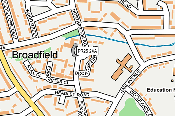 PR25 2XA map - OS OpenMap – Local (Ordnance Survey) PR25 2XA map - OS OpenMap – Local (Ordnance Survey)