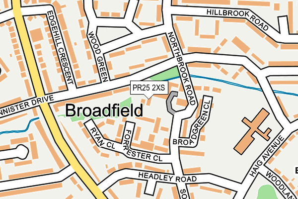 PR25 2XS map - OS OpenMap – Local (Ordnance Survey) PR25 2XS map - OS OpenMap – Local (Ordnance Survey)