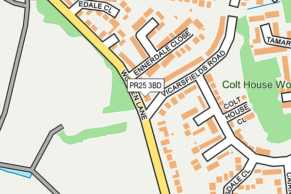 PR25 3BD map - OS OpenMap – Local (Ordnance Survey) PR25 3BD map - OS OpenMap – Local (Ordnance Survey)