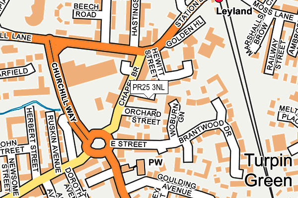 PR25 3NL map - OS OpenMap – Local (Ordnance Survey) PR25 3NL map - OS OpenMap – Local (Ordnance Survey)