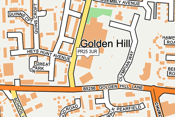 PR25 3UR map - OS OpenMap – Local (Ordnance Survey) PR25 3UR map - OS OpenMap – Local (Ordnance Survey)