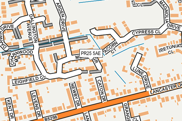 PR25 5AE map - OS OpenMap – Local (Ordnance Survey) PR25 5AE map - OS OpenMap – Local (Ordnance Survey)