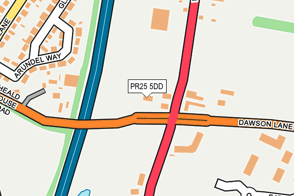 PR25 5DD map - OS OpenMap – Local (Ordnance Survey) PR25 5DD map - OS OpenMap – Local (Ordnance Survey)