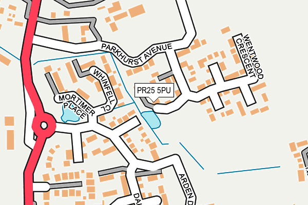 PR25 5PU map - OS OpenMap – Local (Ordnance Survey) PR25 5PU map - OS OpenMap – Local (Ordnance Survey)