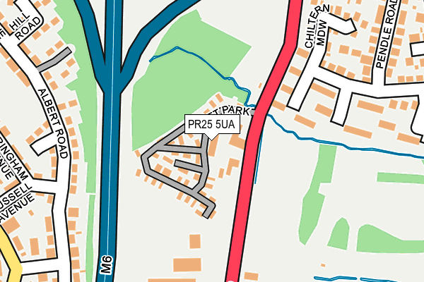 PR25 5UA map - OS OpenMap – Local (Ordnance Survey) PR25 5UA map - OS OpenMap – Local (Ordnance Survey)