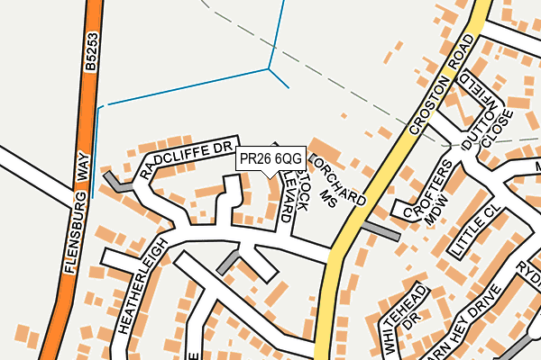 PR26 6QG map - OS OpenMap – Local (Ordnance Survey) PR26 6QG map - OS OpenMap – Local (Ordnance Survey)
