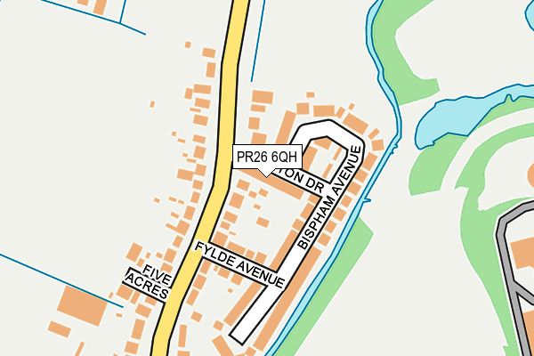 PR26 6QH map - OS OpenMap – Local (Ordnance Survey) PR26 6QH map - OS OpenMap – Local (Ordnance Survey)