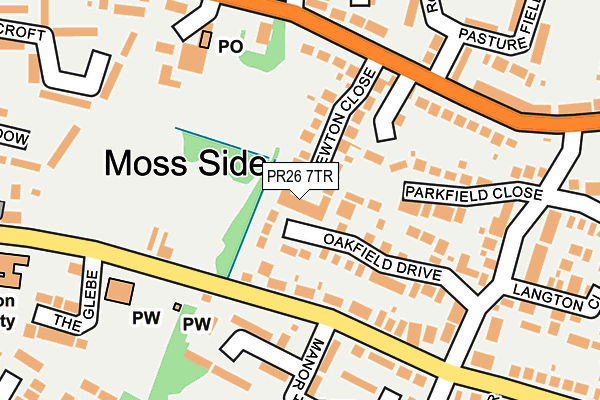 PR26 7TR map - OS OpenMap – Local (Ordnance Survey) PR26 7TR map - OS OpenMap – Local (Ordnance Survey)