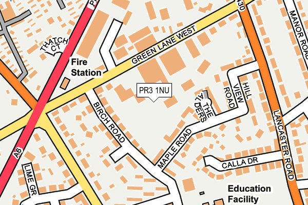 PR3 1NU map - OS OpenMap – Local (Ordnance Survey) PR3 1NU map - OS OpenMap – Local (Ordnance Survey)