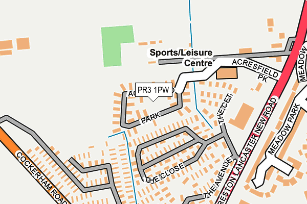 PR3 1PW map - OS OpenMap – Local (Ordnance Survey) PR3 1PW map - OS OpenMap – Local (Ordnance Survey)