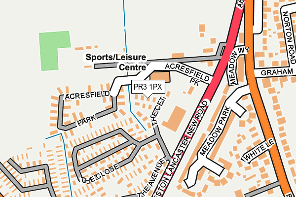 PR3 1PX map - OS OpenMap – Local (Ordnance Survey) PR3 1PX map - OS OpenMap – Local (Ordnance Survey)