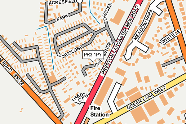 PR3 1PY map - OS OpenMap – Local (Ordnance Survey) PR3 1PY map - OS OpenMap – Local (Ordnance Survey)