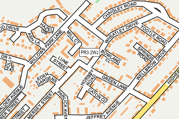 PR3 2WJ map - OS OpenMap – Local (Ordnance Survey) PR3 2WJ map - OS OpenMap – Local (Ordnance Survey)