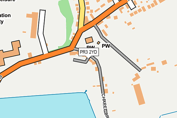 PR3 2YD map - OS OpenMap – Local (Ordnance Survey) PR3 2YD map - OS OpenMap – Local (Ordnance Survey)