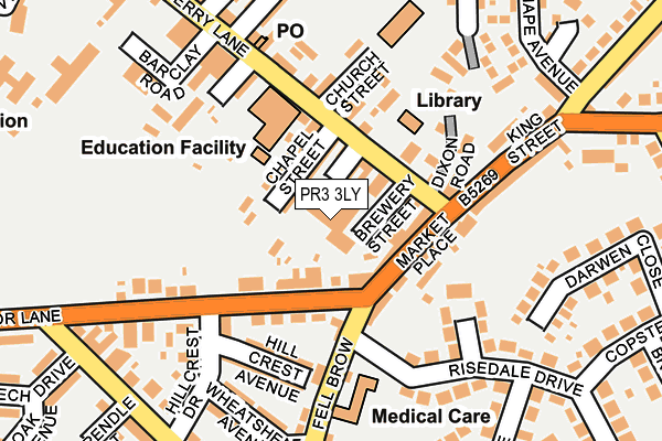 PR3 3LY map - OS OpenMap – Local (Ordnance Survey) PR3 3LY map - OS OpenMap – Local (Ordnance Survey)