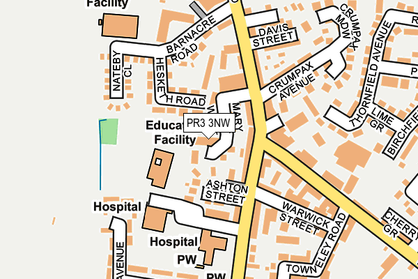 PR3 3NW map - OS OpenMap – Local (Ordnance Survey) PR3 3NW map - OS OpenMap – Local (Ordnance Survey)