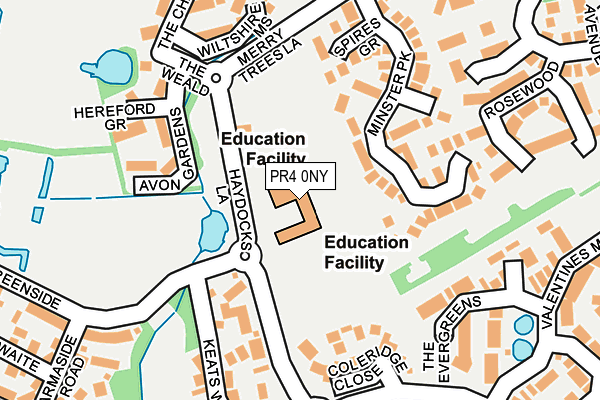 PR4 0NY map - OS OpenMap – Local (Ordnance Survey) PR4 0NY map - OS OpenMap – Local (Ordnance Survey)