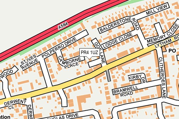 PR4 1UZ map - OS OpenMap – Local (Ordnance Survey) PR4 1UZ map - OS OpenMap – Local (Ordnance Survey)