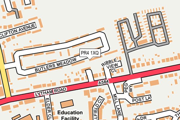 PR4 1XQ map - OS OpenMap – Local (Ordnance Survey) PR4 1XQ map - OS OpenMap – Local (Ordnance Survey)