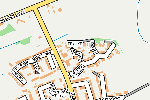 PR4 1YF map - OS OpenMap – Local (Ordnance Survey) PR4 1YF map - OS OpenMap – Local (Ordnance Survey)