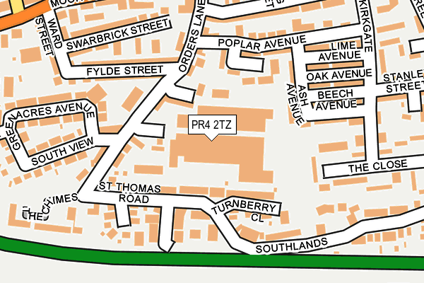 PR4 2TZ map - OS OpenMap – Local (Ordnance Survey) PR4 2TZ map - OS OpenMap – Local (Ordnance Survey)