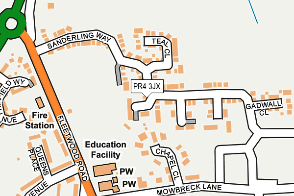 PR4 3JX map - OS OpenMap – Local (Ordnance Survey) PR4 3JX map - OS OpenMap – Local (Ordnance Survey)