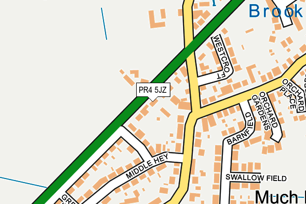 PR4 5JZ map - OS OpenMap – Local (Ordnance Survey) PR4 5JZ map - OS OpenMap – Local (Ordnance Survey)