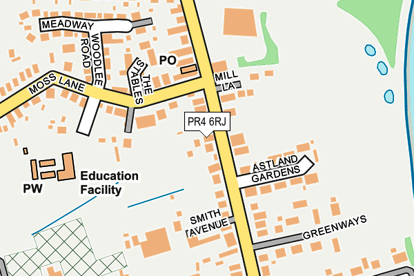 PR4 6RJ map - OS OpenMap – Local (Ordnance Survey) PR4 6RJ map - OS OpenMap – Local (Ordnance Survey)