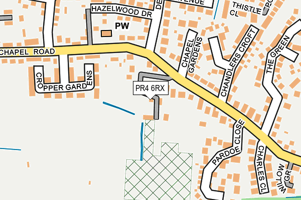 PR4 6RX map - OS OpenMap – Local (Ordnance Survey) PR4 6RX map - OS OpenMap – Local (Ordnance Survey)