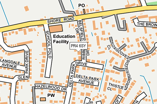 PR4 6SY map - OS OpenMap – Local (Ordnance Survey) PR4 6SY map - OS OpenMap – Local (Ordnance Survey)