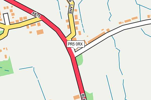 PR5 0RX map - OS OpenMap – Local (Ordnance Survey) PR5 0RX map - OS OpenMap – Local (Ordnance Survey)