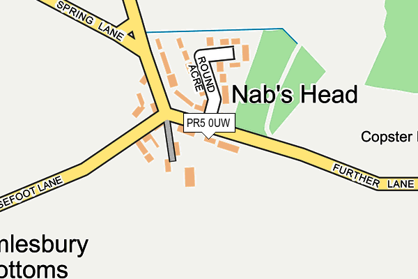 PR5 0UW map - OS OpenMap – Local (Ordnance Survey) PR5 0UW map - OS OpenMap – Local (Ordnance Survey)