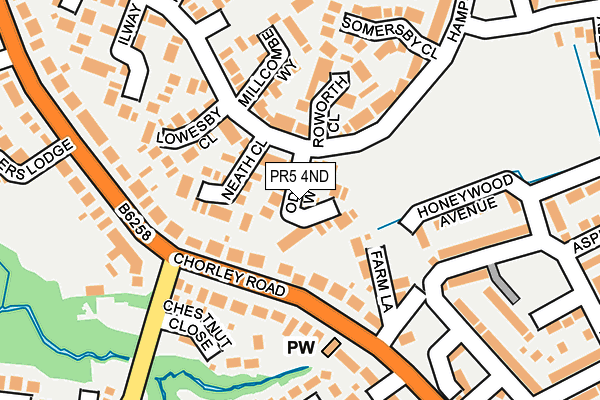 PR5 4ND map - OS OpenMap – Local (Ordnance Survey) PR5 4ND map - OS OpenMap – Local (Ordnance Survey)