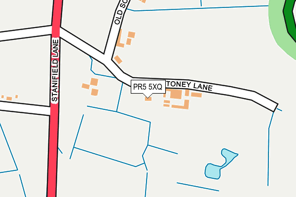 PR5 5XQ map - OS OpenMap – Local (Ordnance Survey) PR5 5XQ map - OS OpenMap – Local (Ordnance Survey)