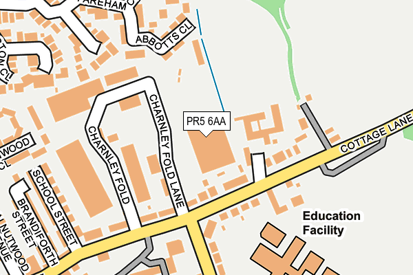 PR5 6AA map - OS OpenMap – Local (Ordnance Survey) PR5 6AA map - OS OpenMap – Local (Ordnance Survey)