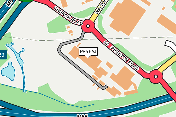 PR5 6AJ map - OS OpenMap – Local (Ordnance Survey) PR5 6AJ map - OS OpenMap – Local (Ordnance Survey)