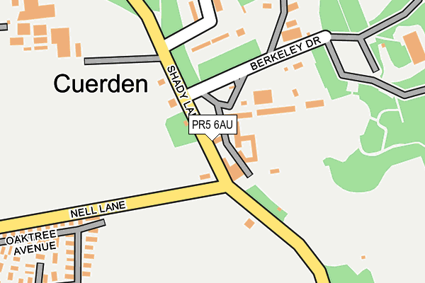 PR5 6AU map - OS OpenMap – Local (Ordnance Survey) PR5 6AU map - OS OpenMap – Local (Ordnance Survey)