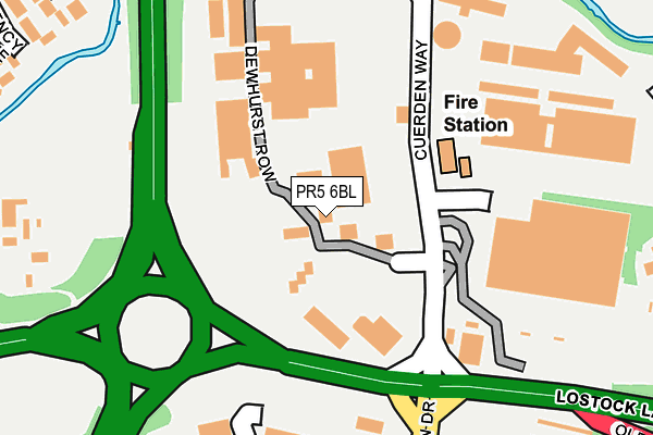 PR5 6BL map - OS OpenMap – Local (Ordnance Survey) PR5 6BL map - OS OpenMap – Local (Ordnance Survey)