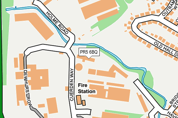 PR5 6BQ map - OS OpenMap – Local (Ordnance Survey) PR5 6BQ map - OS OpenMap – Local (Ordnance Survey)